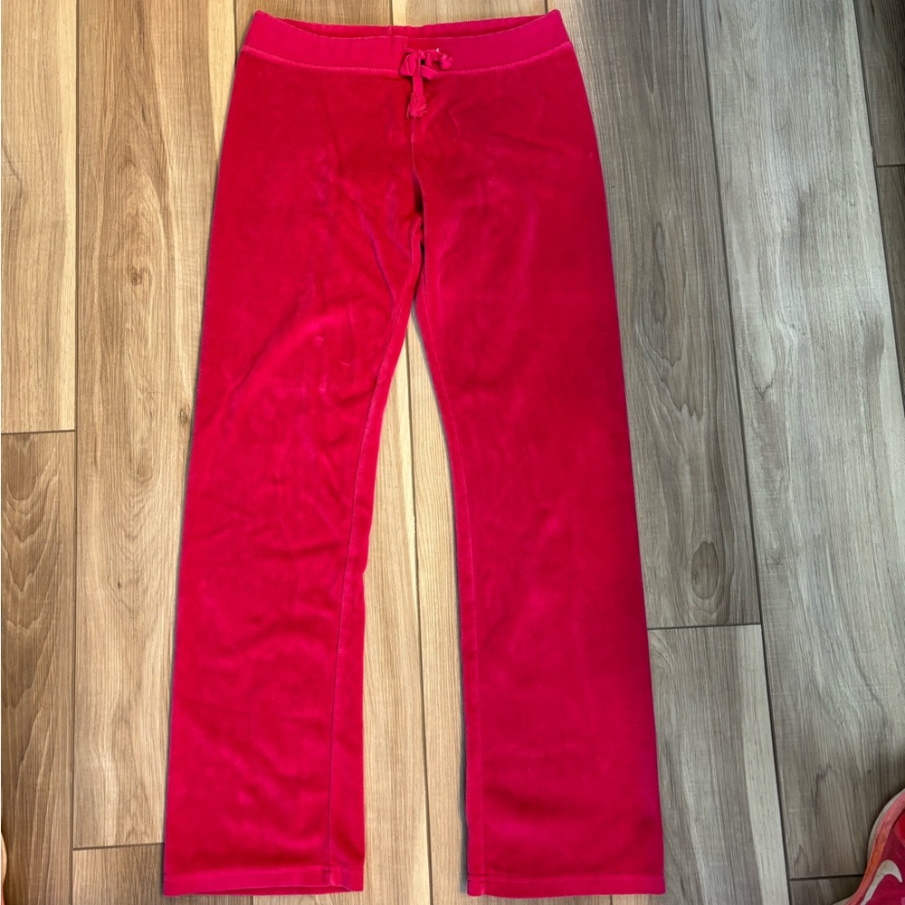 Hot pink velvet lounge pants